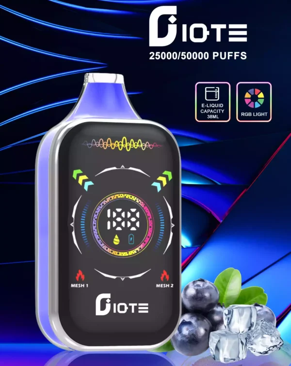 IQTE 50000 Puffs Одноразовые вейпы оптом Купить светодиодный экран в Интернете 0% 2% 5% Никотин 15 свежих вкусов 800 мАч перезаряжаемый