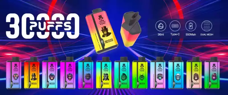 Bang King Grativape 30000 Puffs Rechargeable Disposable Vape - 36ml E-Liquid, Mesh Coil, Low Nicotine 0% 2% 3% 5% - Bulk Wholesale, Best Price on 30K Disposable Vapes!