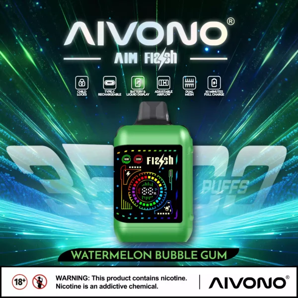 AIVONO AIM FLASH 35000 Puflar Şarj Edilebilir Tek Kullanımlık Vape Kalem Çift Örgü Düşük Nikotin Seçenekleri 0 2 3 5 Toplu Toptan Satış için 13