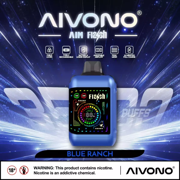 AIVONO AIM FLASH 35000 Puflar Şarj Edilebilir Tek Kullanımlık Vape Kalem Çift Örgü Düşük Nikotin Seçenekleri 0 2 3 5 Toplu Toptan Satış için 16