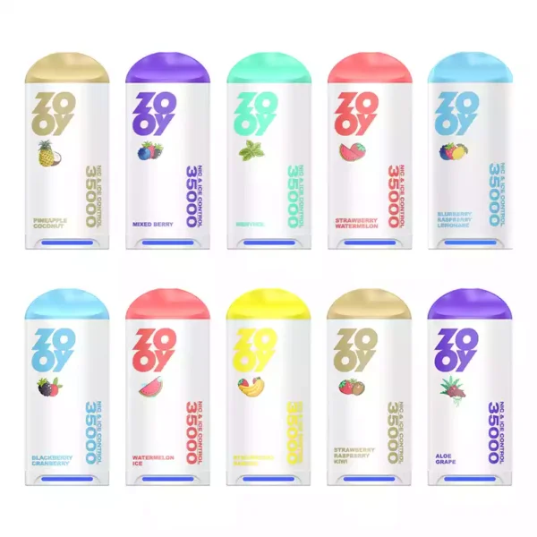 High-Quality ZOOY FIRZEN 35000 Puffs Disposable Vape with 3 LGB Light Colors and Rechargeable 650mAh Battery TYPE C Charging for Wholesale Disposable Vapes