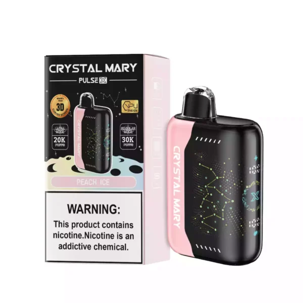 High Quality CRYSTAL MARY PulseX 20mg 20000 Puffs Disposable Vape with Dual Mesh Coil and 18ml E Liquid
