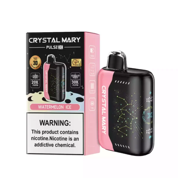High Quality CRYSTAL MARY PulseX 20mg 20000 Puffs Disposable Vape with Dual Mesh Coil and 18ml E Liquid