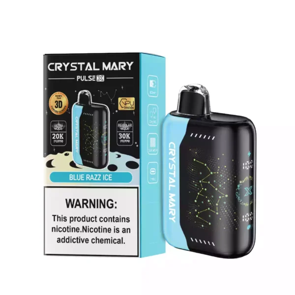 High Quality CRYSTAL MARY PulseX 20mg 20000 Puffs Disposable Vape with Dual Mesh Coil and 18ml E Liquid