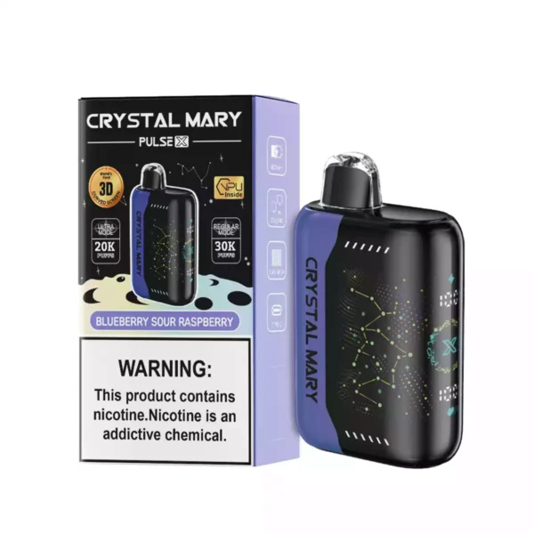 High Quality CRYSTAL MARY PulseX 20mg 20000 Puffs Disposable Vape with Dual Mesh Coil and 18ml E Liquid