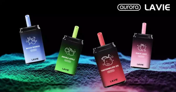 High Quality LAVIE Aurora 11000 Puffs Disposable Vape with Salt Nicotine 2 Percent and 5 Percent and Type C Charging