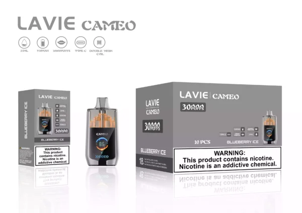 High Quality LAVIE CAMEO 30000 PUFFS Vape with Dual Mesh Coil and MI Trigger Activation
