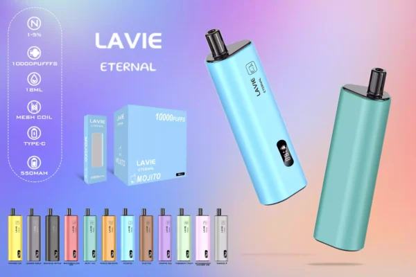 High Quality LAVIE Eternal 10000 Puffs Vape Pod with 2 Percent or 5 Percent Salt Nicotine and OEM Support