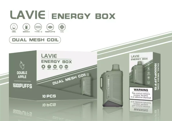 High Quality LAVIE Energy Box 15000 Puffs Salt Nic 2 Percent 5 Percent OEM Disposable Vape Wholesale