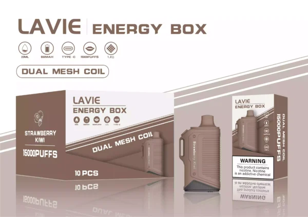 High Quality LAVIE Energy Box 15000 Puffs Salt Nic 2 Percent 5 Percent OEM Disposable Vape Wholesale