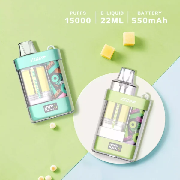 High Quality LAVIE VIGOR 15000 Puffs Rechargeable Disposable Vape with Dual Mesh Coil and Salt Nic 2% 5%