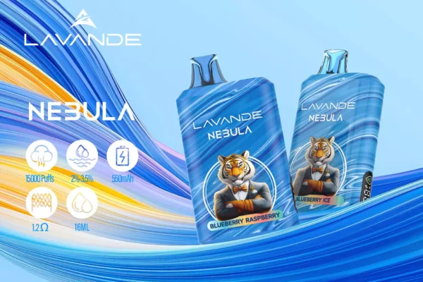 High Quality Lavande NEBULA 15000 Puffs Rechargeable Vape with 1.2 Mesh Coil and LED Screen