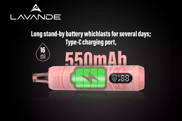 High Quality Lavande NEBULA 15000 Puffs Rechargeable Vape with 1.2 Mesh Coil and LED Screen