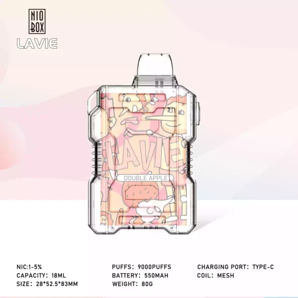 High Quality Lavie Nio 9000 Puffs Rechargeable Disposable Vape with Type C and Salt Nic 2% 5% OEM