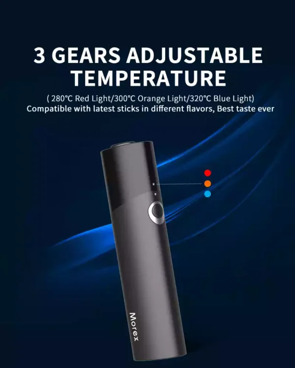 High Quality Pluscig MoreX Heat Not Burn with Self Cleaning and Adjustable Heat Settings up to 360 Degrees