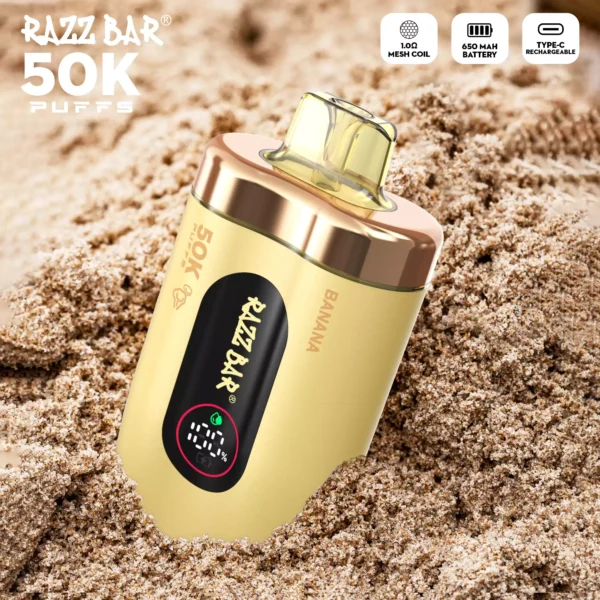 High Quality RazzBar 50K Puffs Rechargeable Disposable Vape with 2 and 5 Percent Nicotine