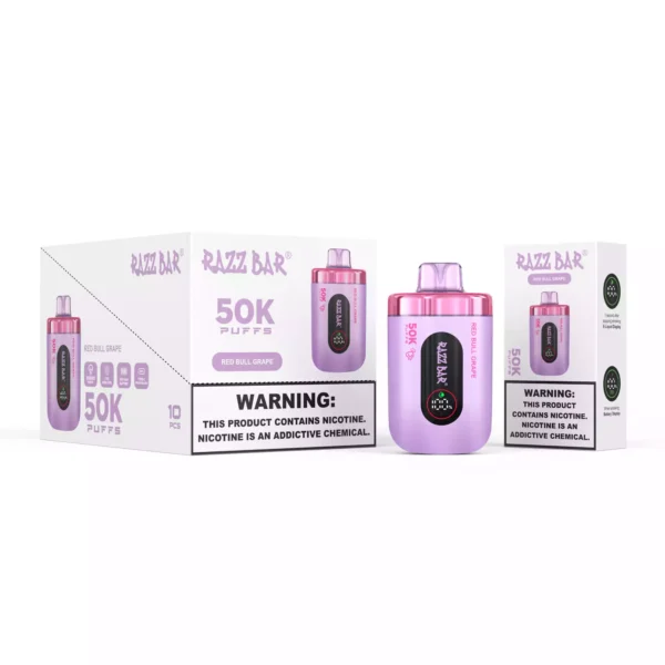 High Quality RazzBar 50K Puffs Rechargeable Disposable Vape with 2 and 5 Percent Nicotine