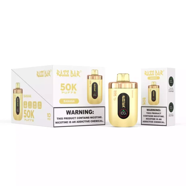 High Quality RazzBar 50K Puffs Rechargeable Disposable Vape with 2 and 5 Percent Nicotine