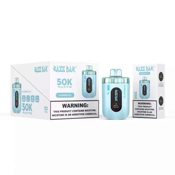 High Quality RazzBar 50K Puffs Rechargeable Disposable Vape with 2 and 5 Percent Nicotine