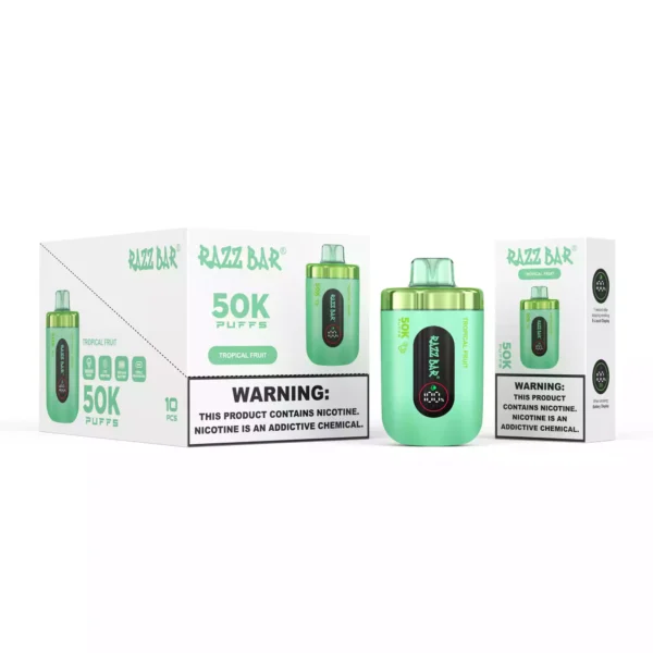 High Quality RazzBar 50K Puffs Rechargeable Disposable Vape with 2 and 5 Percent Nicotine