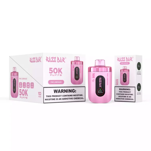 High Quality RazzBar 50K Puffs Rechargeable Disposable Vape with 2 and 5 Percent Nicotine