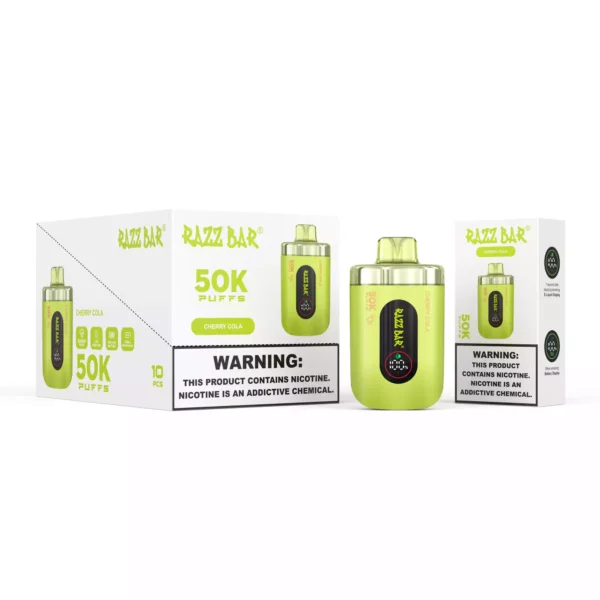 High Quality RazzBar 50K Puffs Rechargeable Disposable Vape with 2 and 5 Percent Nicotine