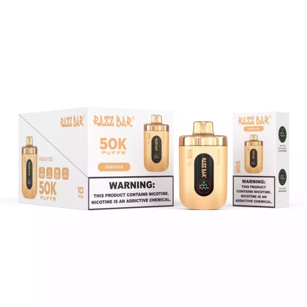 High Quality RazzBar 50K Puffs Rechargeable Disposable Vape with 2 and 5 Percent Nicotine