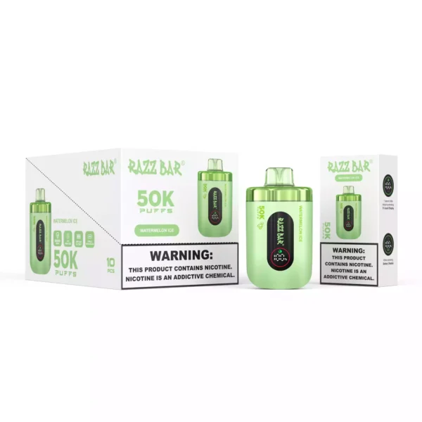 High Quality RazzBar 50K Puffs Rechargeable Disposable Vape with 2 and 5 Percent Nicotine