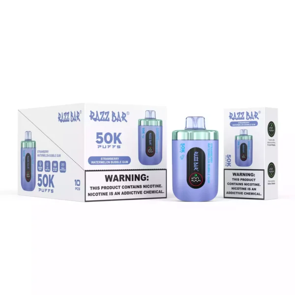 High Quality RazzBar 50K Puffs Rechargeable Disposable Vape with 2 and 5 Percent Nicotine