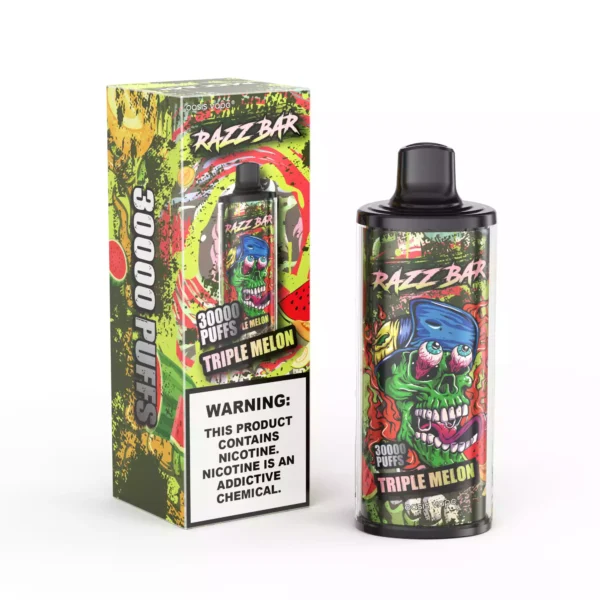 High Quality Razzbar 30000 Puffs Salt Nicotine Available In 2 and 5 Percent