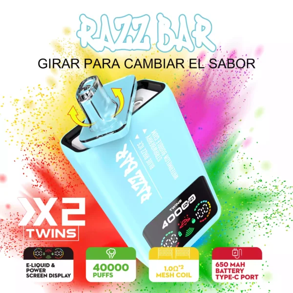 High Quality Razzbar 40000 Puffs Salt Nicotine 2 or 5 Percent Available