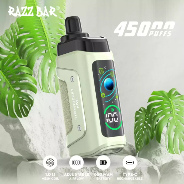 High Quality Razzbar 45000 Puffs Rechargeable Vape Featuring Mesh Coil and 16 Flavors