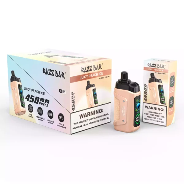 High Quality Razzbar 45000 Puffs Rechargeable Vape Featuring Mesh Coil and 16 Flavors