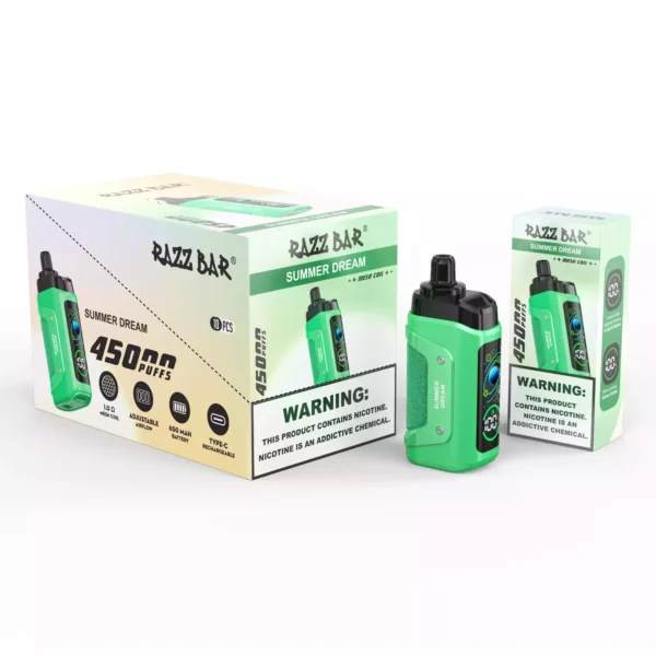 High Quality Razzbar 45000 Puffs Rechargeable Vape Featuring Mesh Coil and 16 Flavors