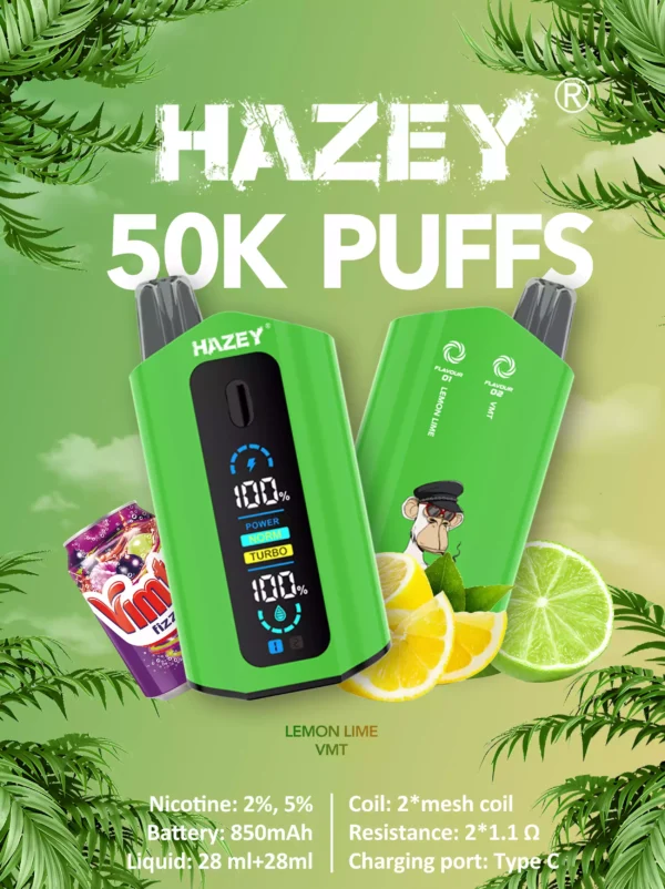 High Quality Wholesale Rechargeable E-Cigarettes Hazey D200 35K 50K Puffs with Dual Flavor Options