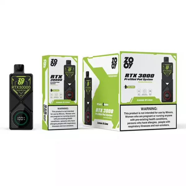 High quality Zooy RTX 30000 puffs pod vape with adjustable airflow and mesh coil