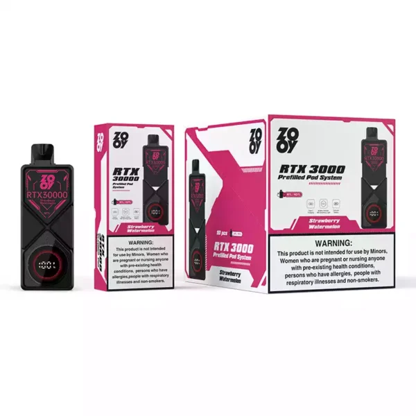 High quality Zooy RTX 30000 puffs pod vape with adjustable airflow and mesh coil