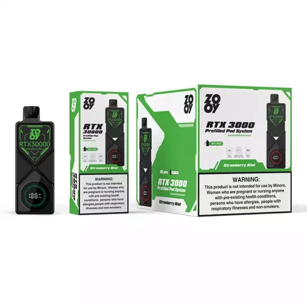 High quality Zooy RTX 30000 puffs pod vape with adjustable airflow and mesh coil