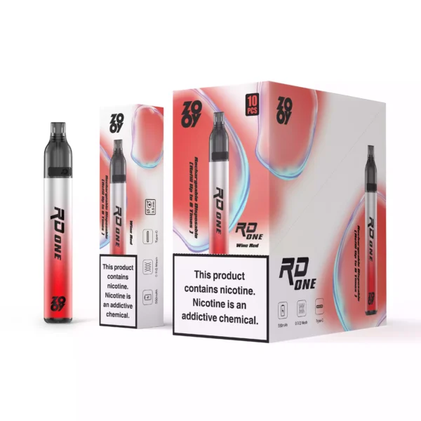 High quality Zooy Vape RD disposable vape with mesh coil and type C rechargeable battery