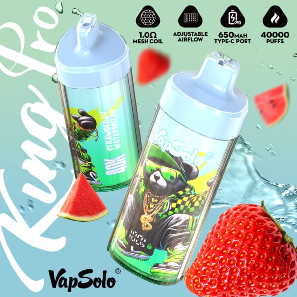Premium Grade Vapsolo KING PRO 40K Disposable Vape with Long Lasting 650mAh Battery and Mesh Coil