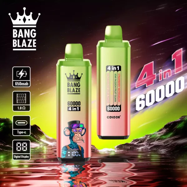 High Quality BANG BLAZE 60000 DSK050 Disposable Vape with 650mah Battery and 56ml E Liquid