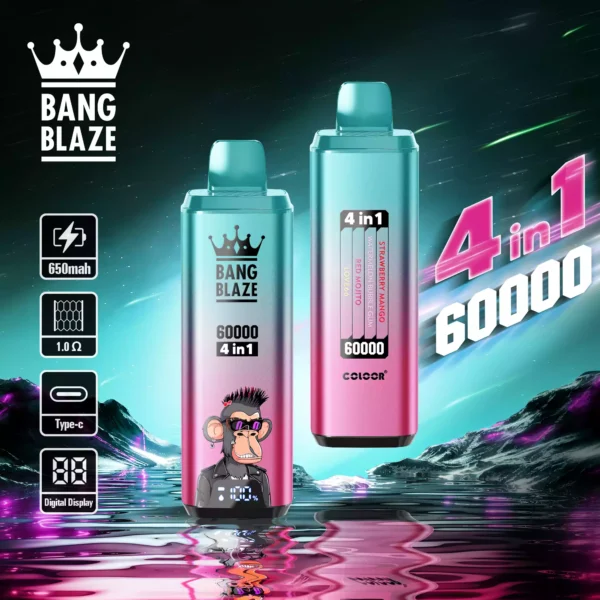 High Quality BANG BLAZE 60000 DSK050 Disposable Vape with 650mah Battery and 56ml E Liquid