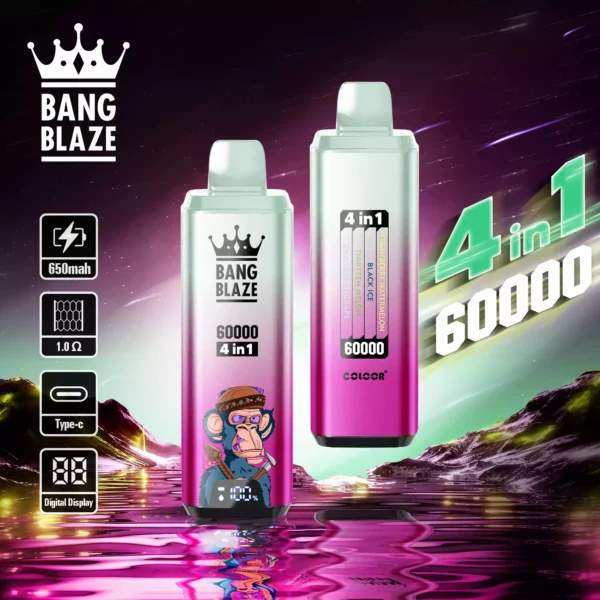 High Quality BANG BLAZE 60000 DSK050 Disposable Vape with 650mah Battery and 56ml E Liquid