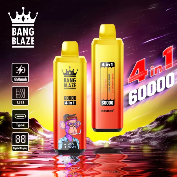 High Quality BANG BLAZE 60000 DSK050 Disposable Vape with 650mah Battery and 56ml E Liquid