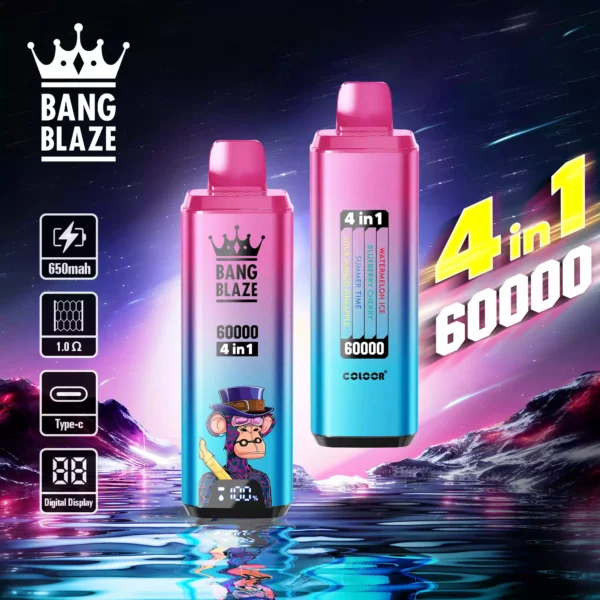 High Quality BANG BLAZE 60000 DSK050 Disposable Vape with 650mah Battery and 56ml E Liquid