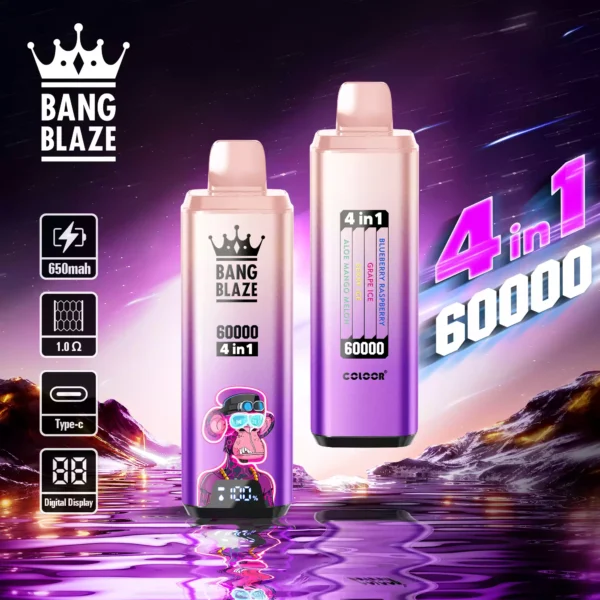 High Quality BANG BLAZE 60000 DSK050 Disposable Vape with 650mah Battery and 56ml E Liquid