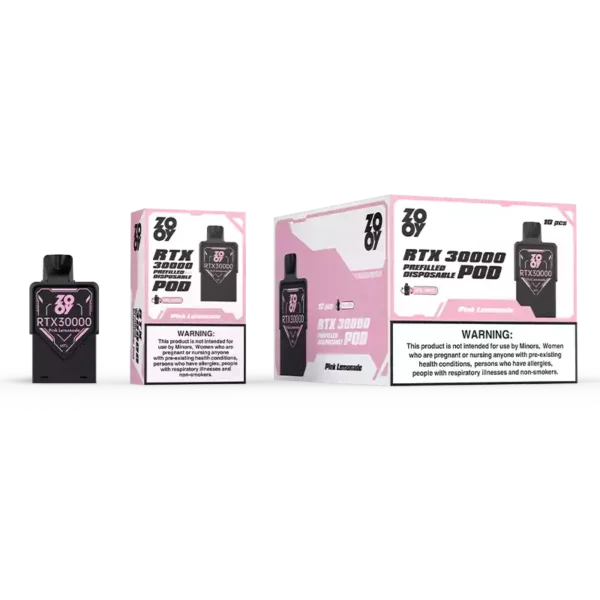 High Quality zooy RTX 30000 pod Puffs Prefilled Vape with RGB Light and Adjustable Airflow