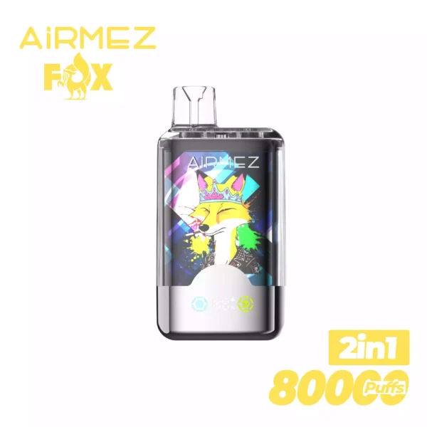 High Capacity Airmez FOX 2IN1 80000 Puffs Mesh Coil Vape Ideal for Wholesale Distribution
